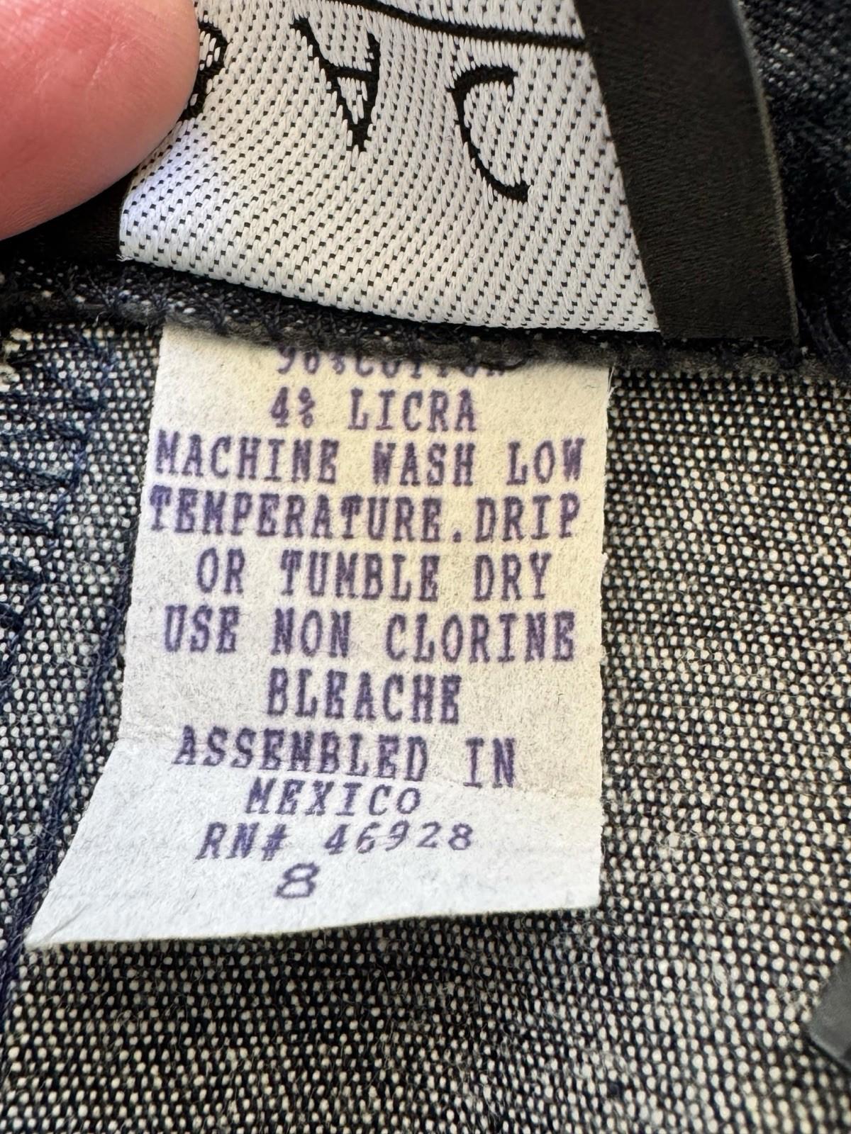 Rare Vintage BACI Stretch Jeans Dead Stock Size 8 Hippy 1970s Zipper Pockets