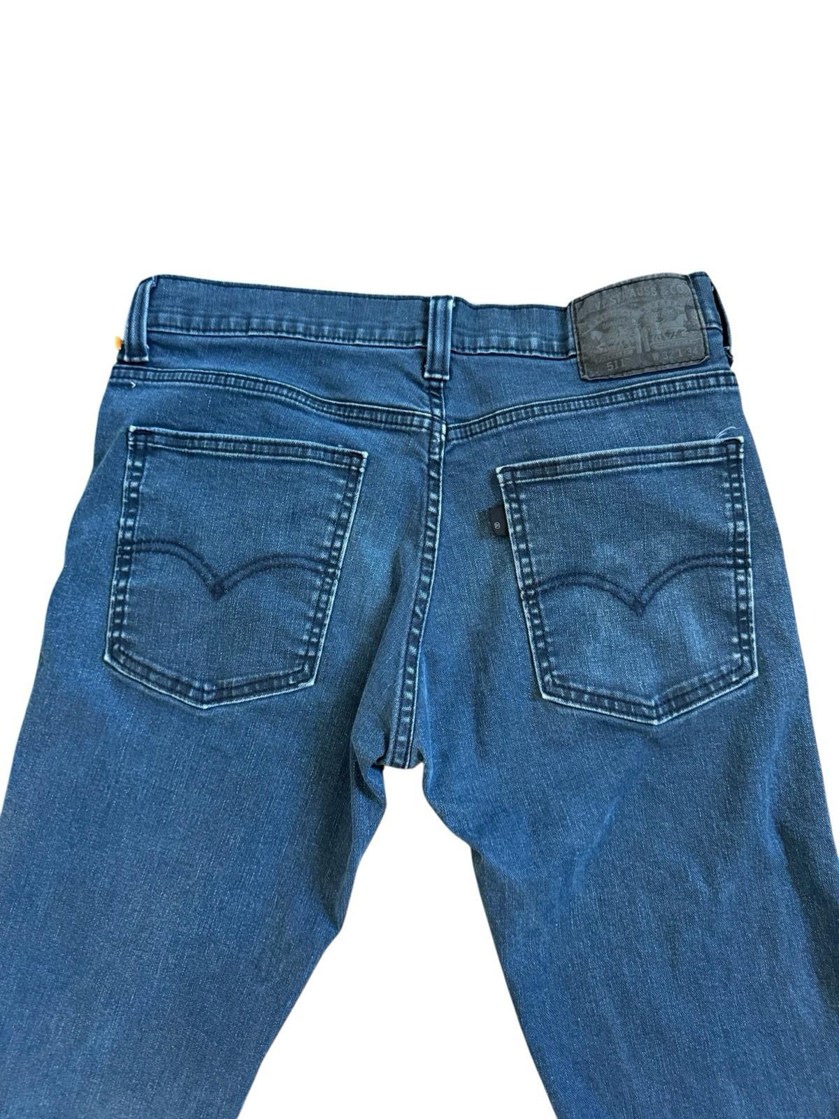 Levis 511 Indigo Blue Jeans Size 32 x 34 Denim Excellent Condition