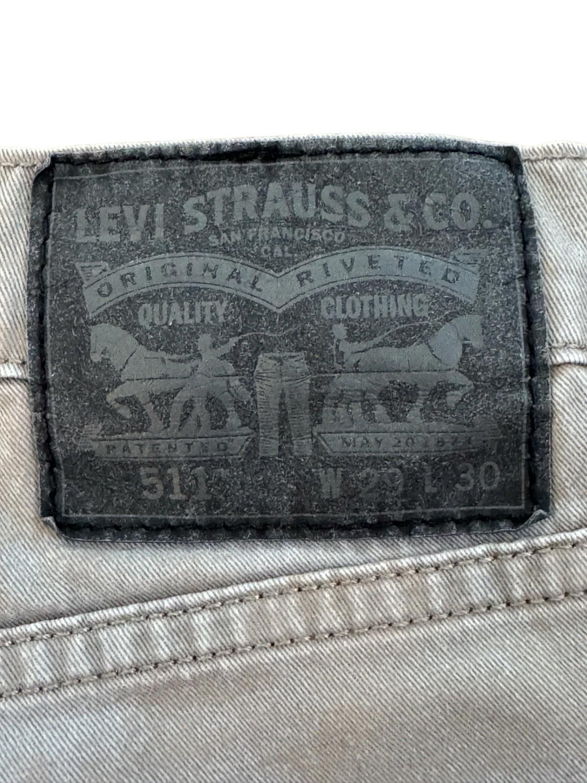 Levis 511 Grey Fatigue Jeans Size 29x30 Denim