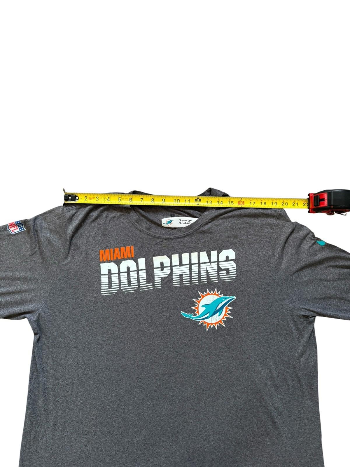 Miami Dolphins Football Long Sleeve T-Shirt George Godsey Worn Size 3XL