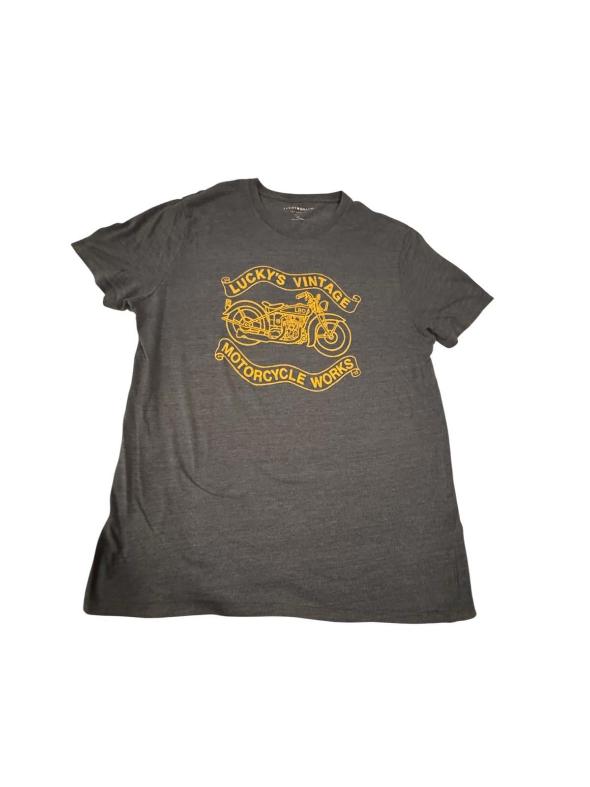 Lucky Brand Tshirt Motorcycle Works T-Shirt Tee Shirt Biker Mens XL