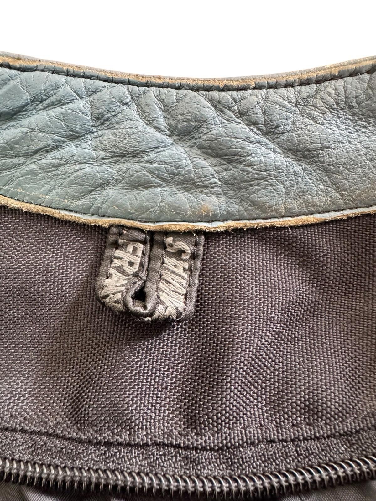 Vintage Frank Thomas BLUE Leather Motorcycle Jacket US Small UK 10 EUR 36