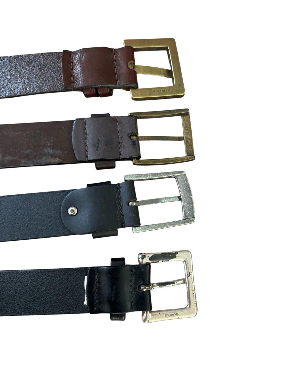 Leather Belt Lot of Four Black Brown GAP CLAIBORNE ALPINE Keep or Resell