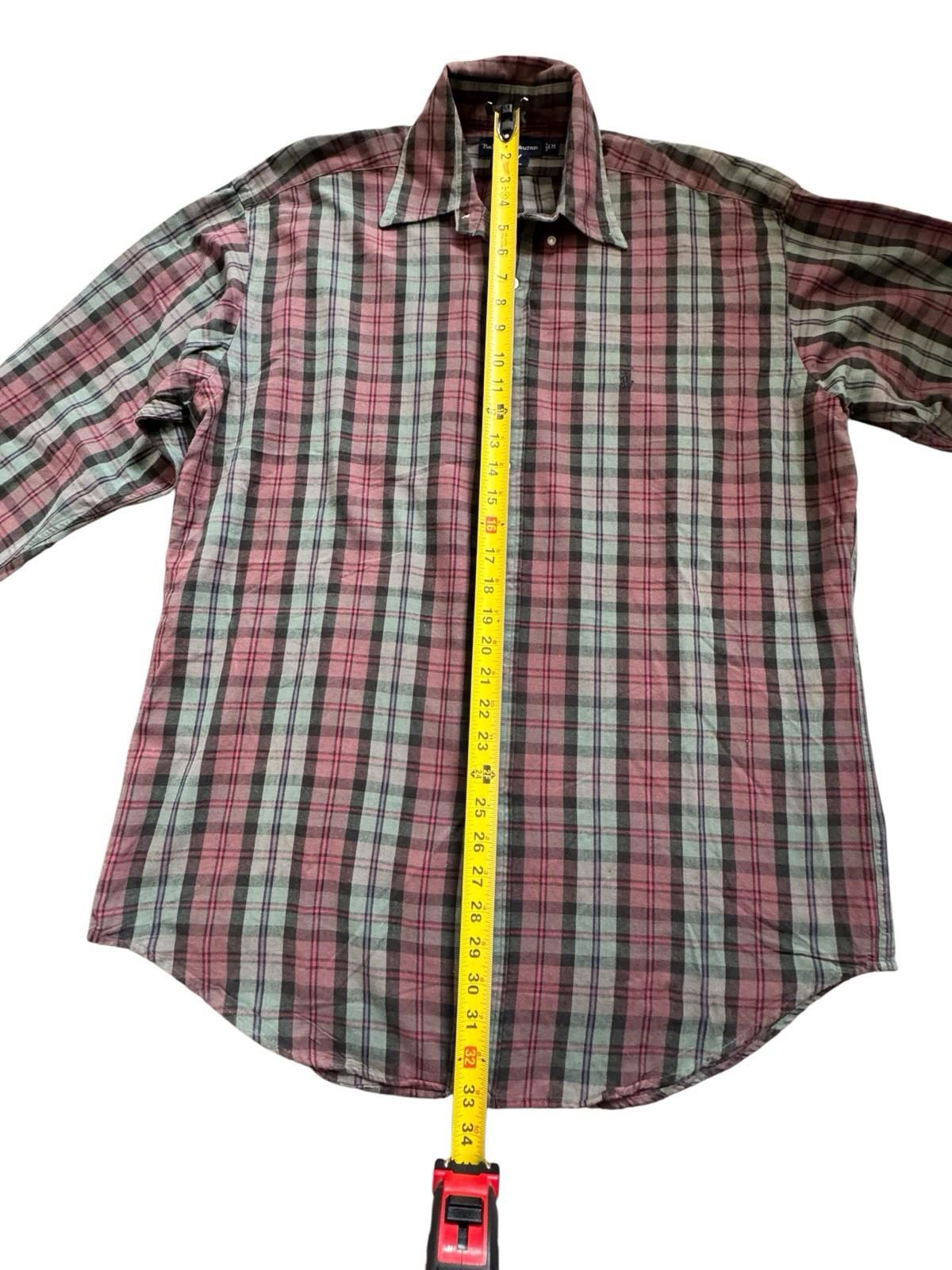 Ralph Lauren Men's Medium Blake Plaid Cotton Long Sleeve Button Down Shirt