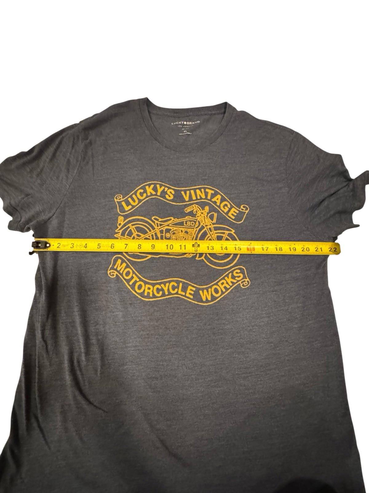 Lucky Brand Tshirt Motorcycle Works T-Shirt Tee Shirt Biker Mens XL