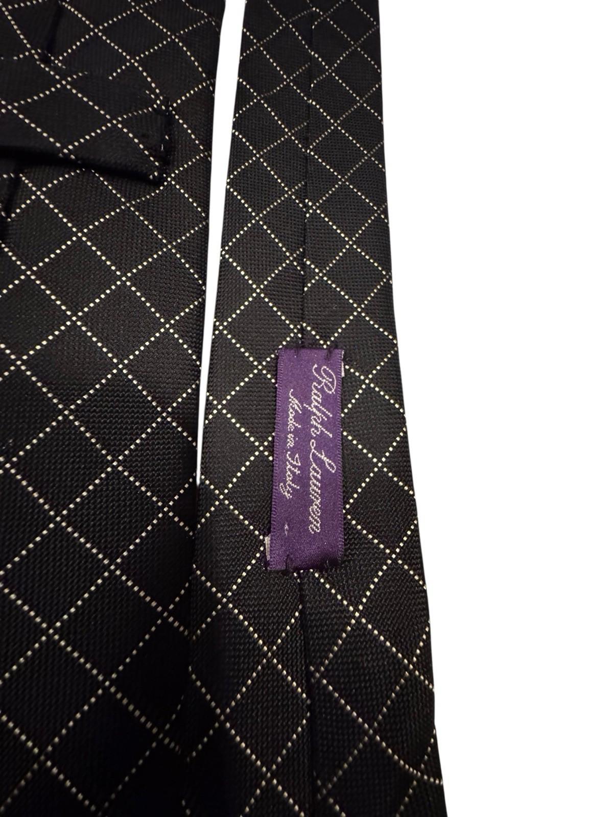HANDSOME SOPHISTICATED RALPH LAUREN PURPLE LABEL SILK TIE HAND MADE IN ITALY