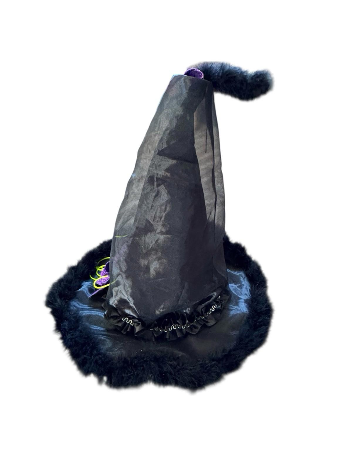 Wayne M Kleski Halloween Costume Designer Witch Hat With Purple Flowers