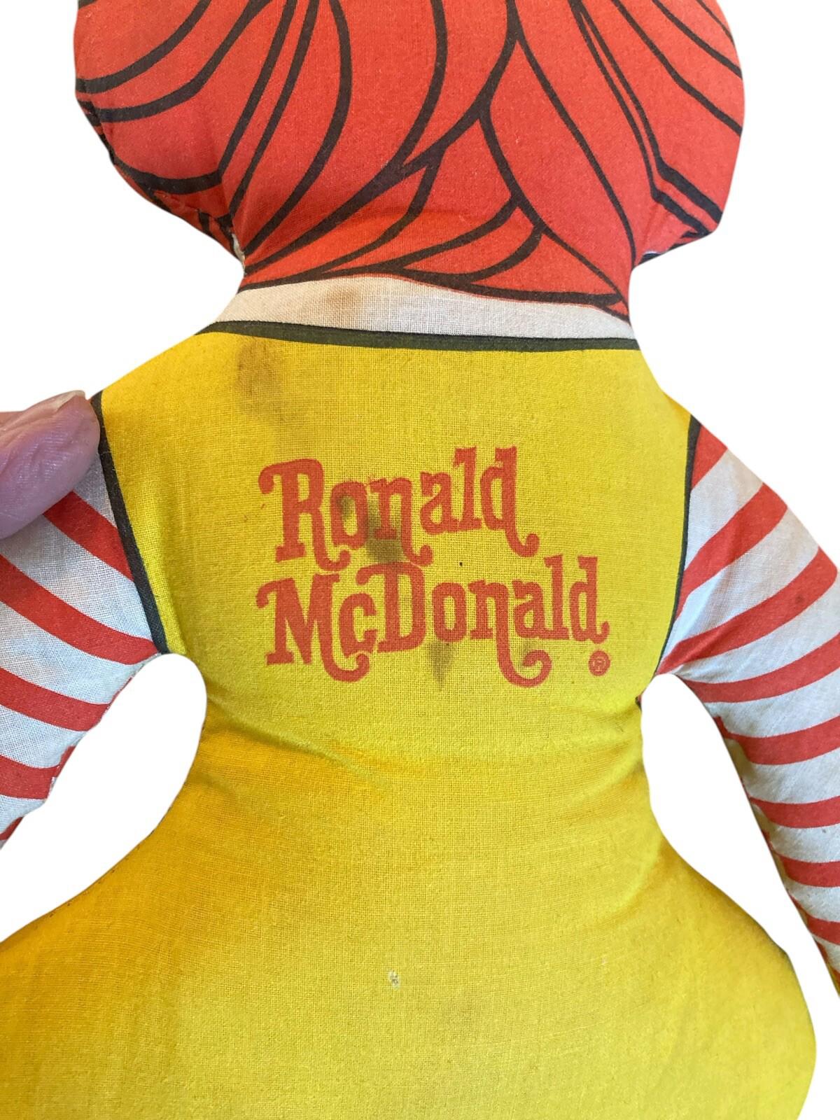 Pair Vintage 1973 McDonald's Ronald McDonald and Hamburglar Stuffed Animal Toys