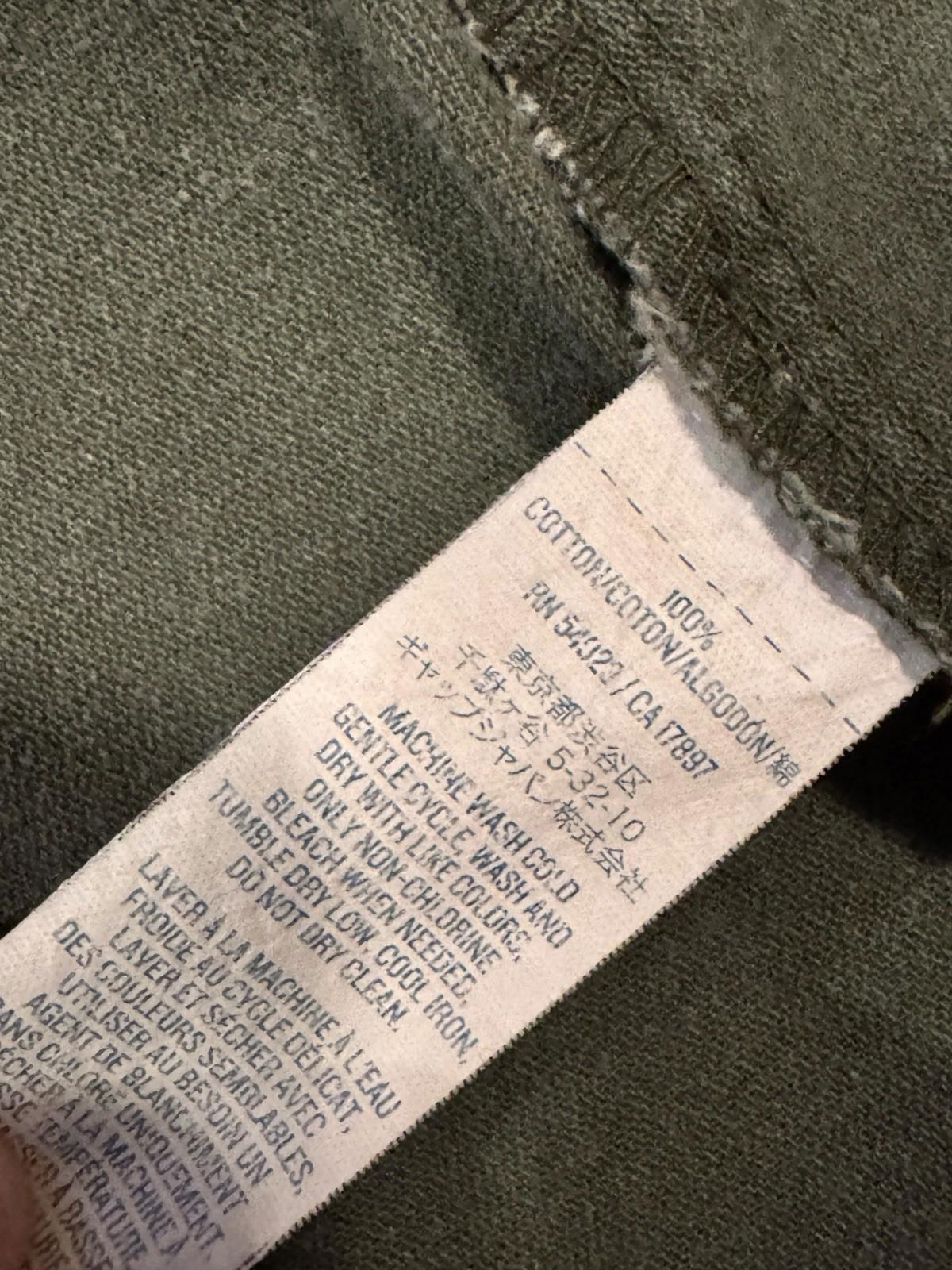 Old Navy Jacket Medium Utility Canvas Military Field Army Olive Long