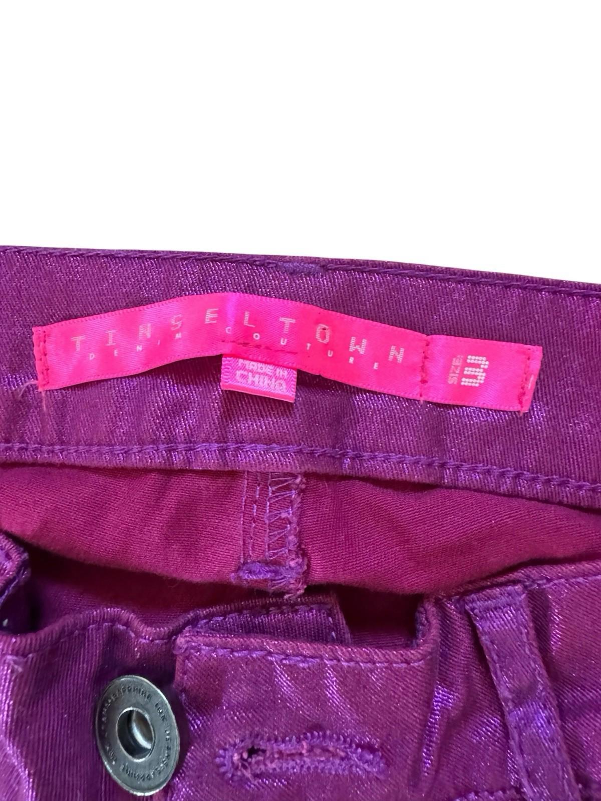 Tinseltown Denim Couture Women's Fuchsia Dark Pink Jeans Pants Size 3 Halloween