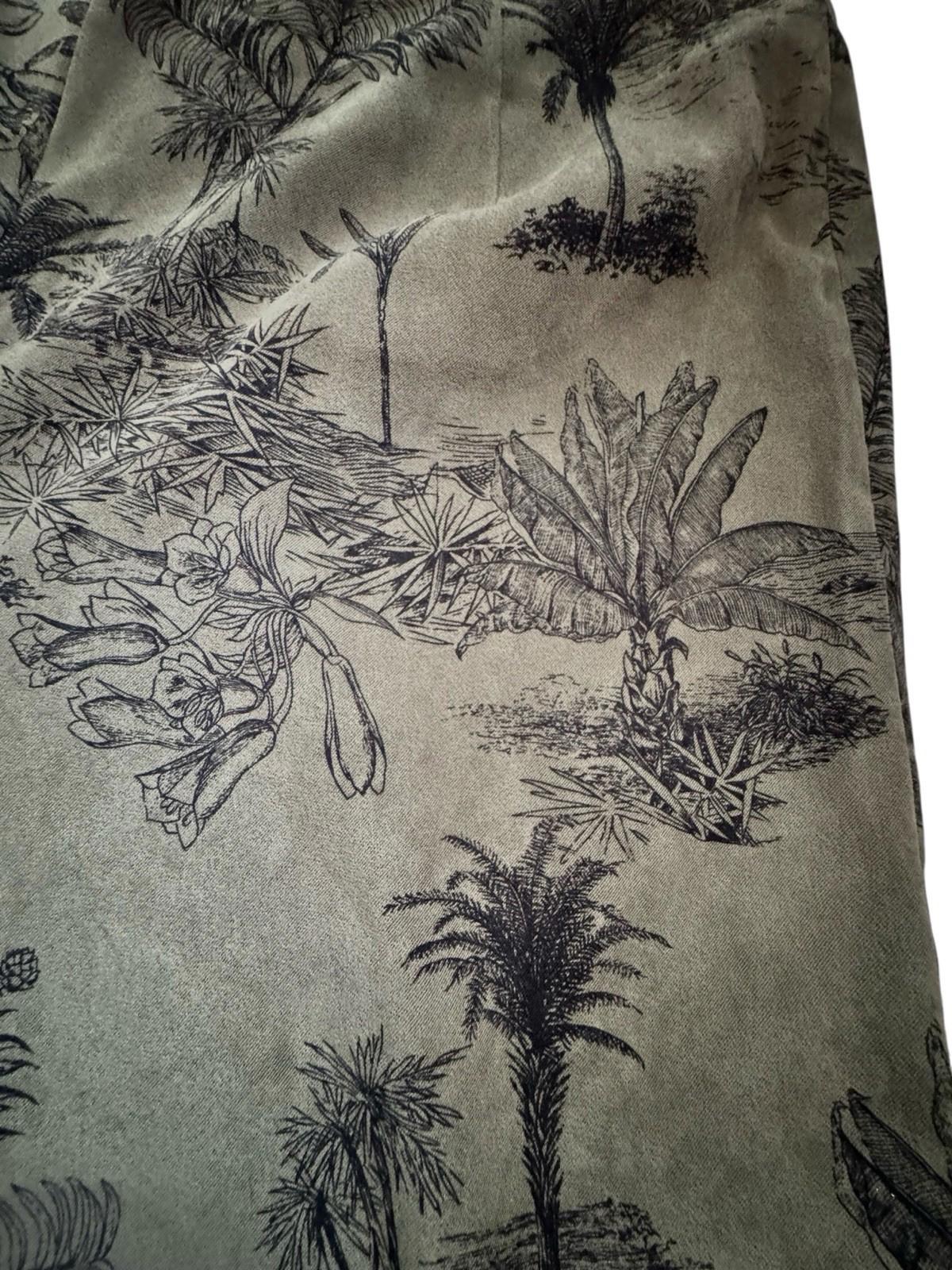 Vintage Y2K Womens Susan Bristol Green Palm Tree Pants Size 10 Dead Stock
