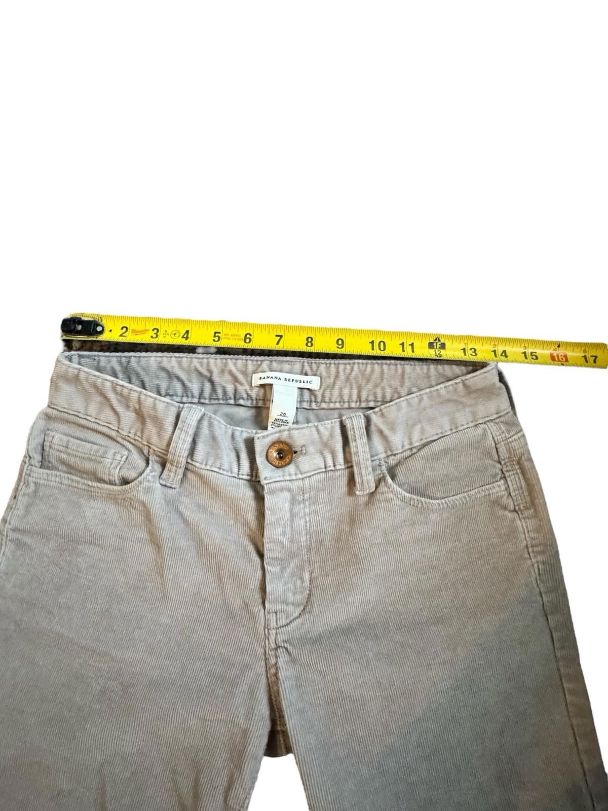 BANANA REPUBLIC Beige Tan 2012 Millstone CORDUROY Women's JEANS Size 26