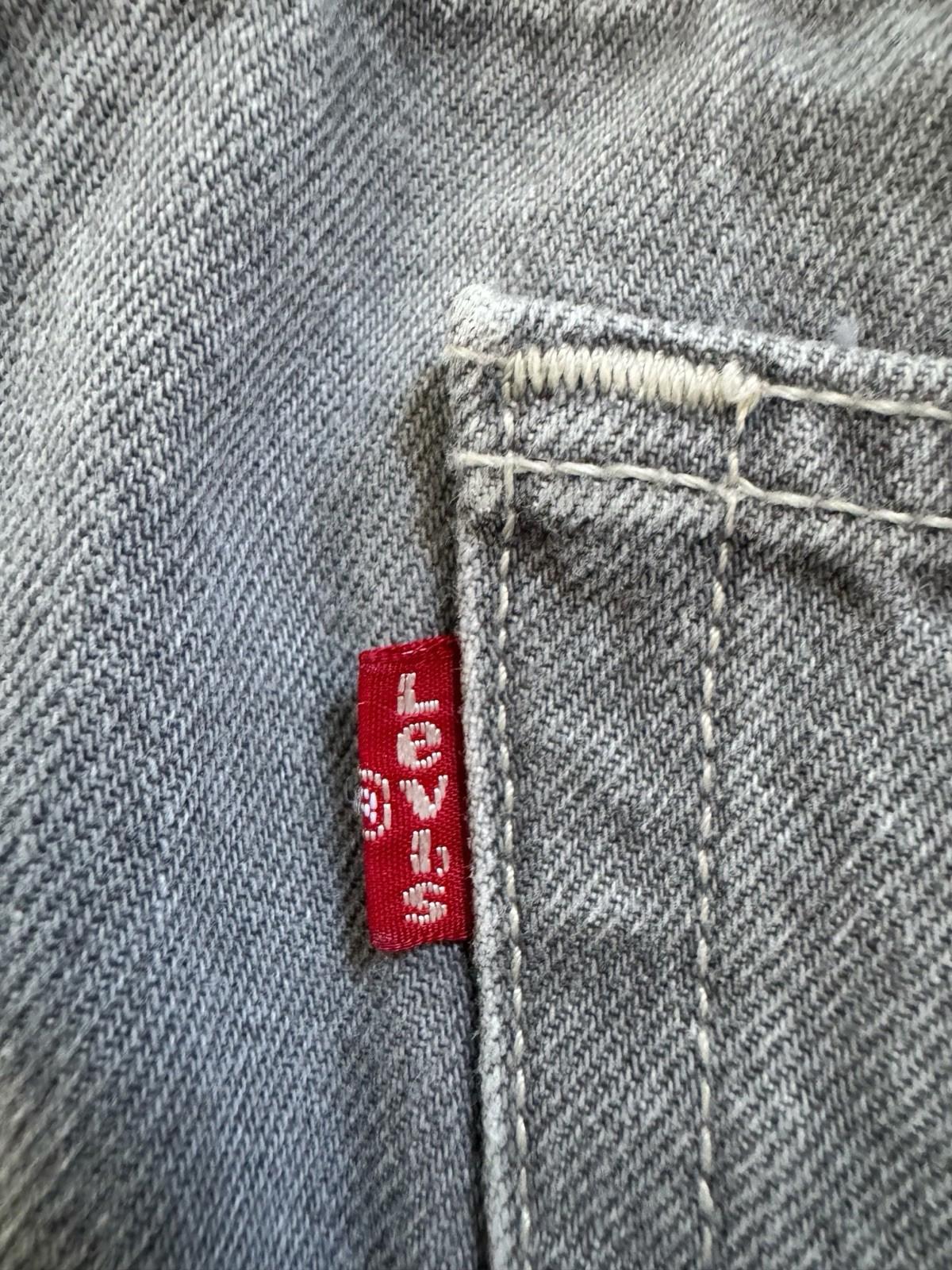 Vintage Mens Levis 501 Button Jeans Fly 34 x 32 Grey Near Perfect