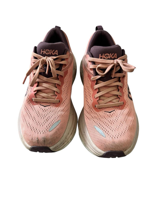 HOKA ONE ONE Bondi 8 Women's Sneakers Pink Size 7.5 B Width