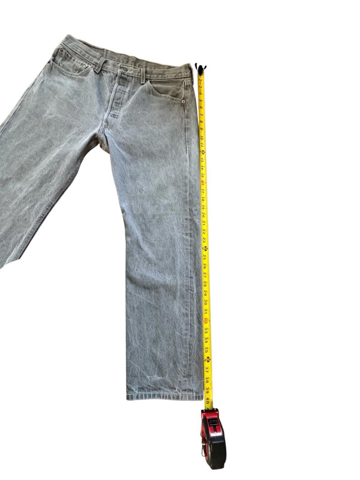 Vintage Mens Levis 501 Button Jeans Fly 34 x 32 Grey Near Perfect