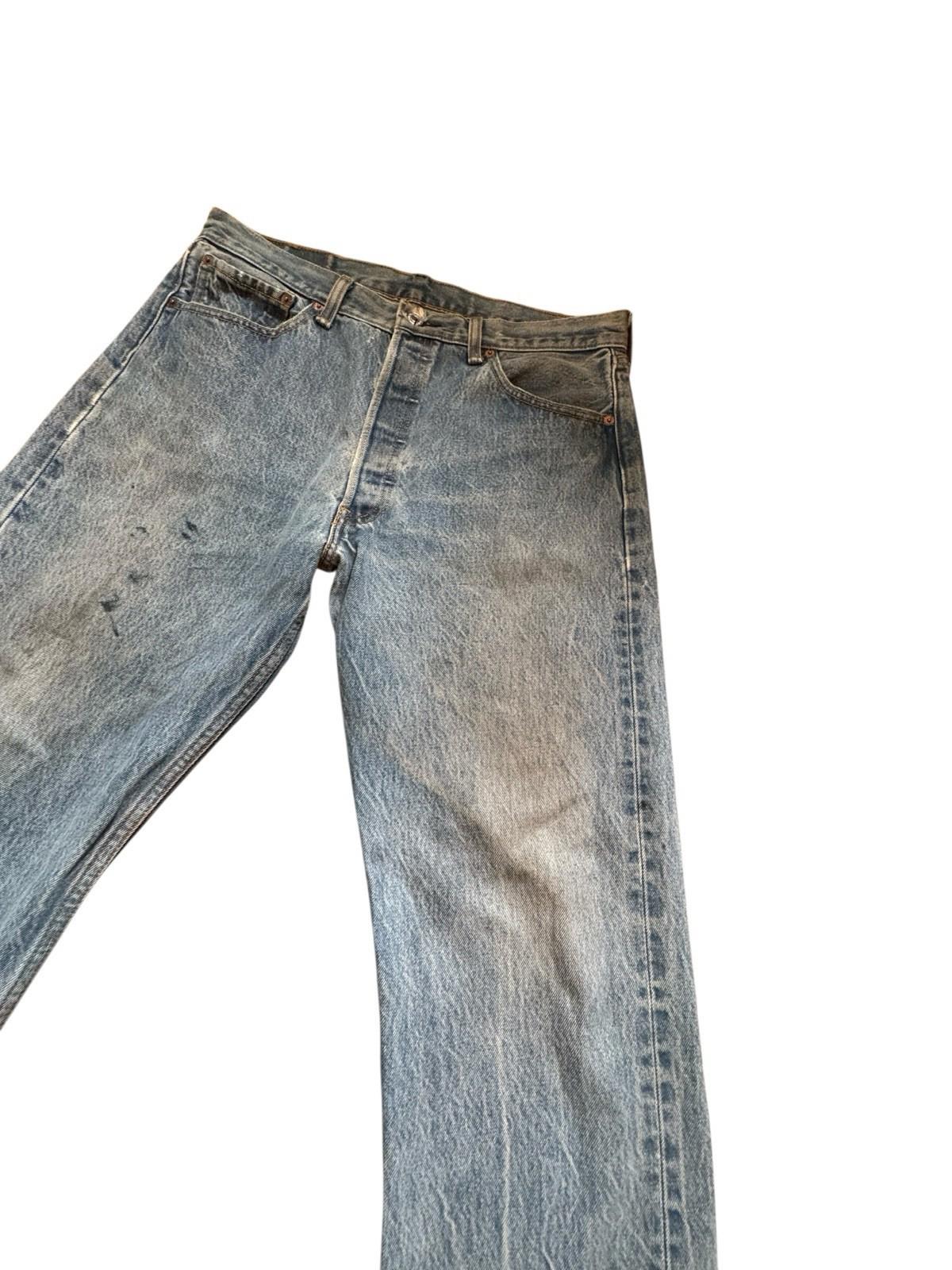Vintage Mens Levis 501 Button Jeans Fly 35 x 32