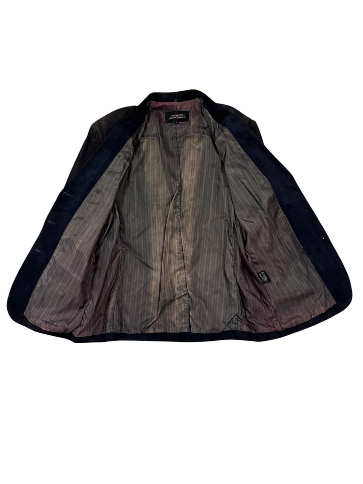 Guess Mens Leather Coat Blazer George's Marciano Suede Smoker's Jacket Large