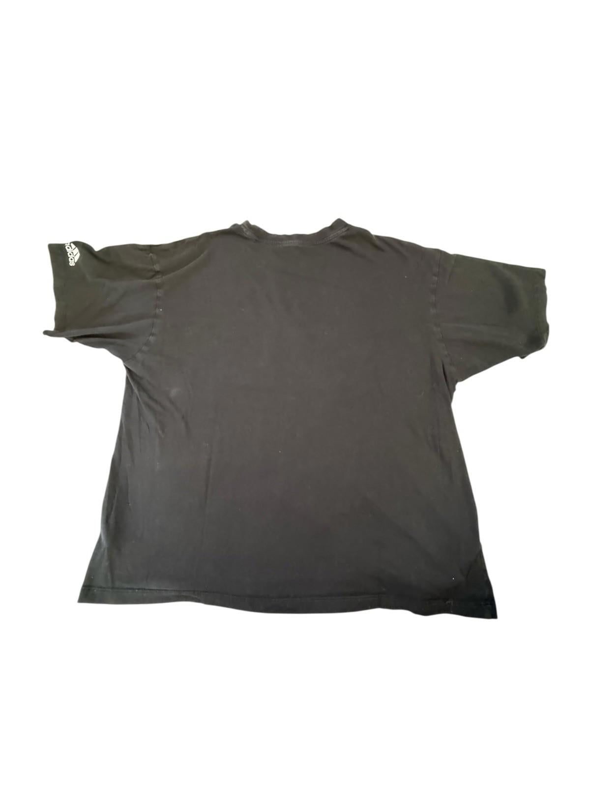 ADIDAS Logo Men's Women's Unisex Black Tshirt Tee Shirt Medium 24" Length