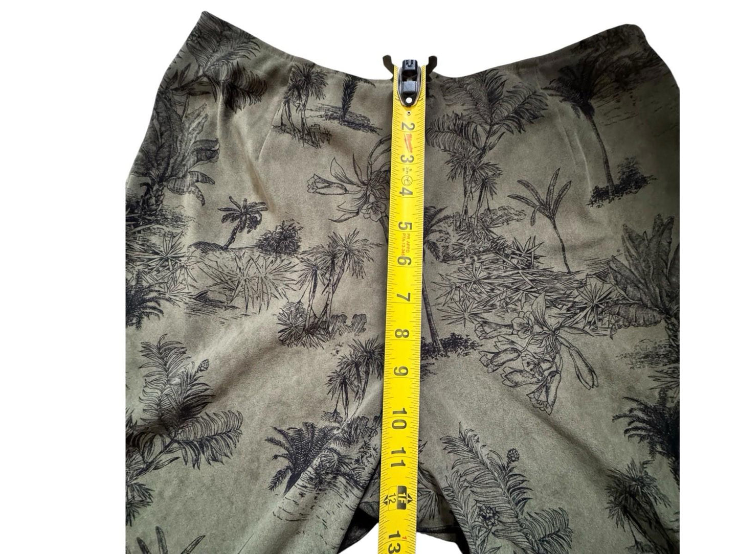 Vintage Y2K Womens Susan Bristol Green Palm Tree Pants Size 10 Dead Stock