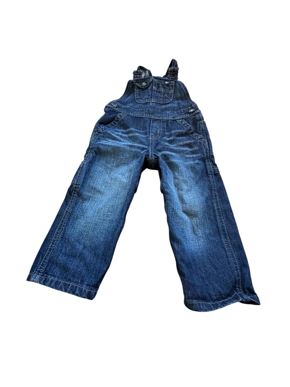 OshKosh B'Gosh Blue Cotton Overalls Vestbak Train Conductor Toddler 24 Months