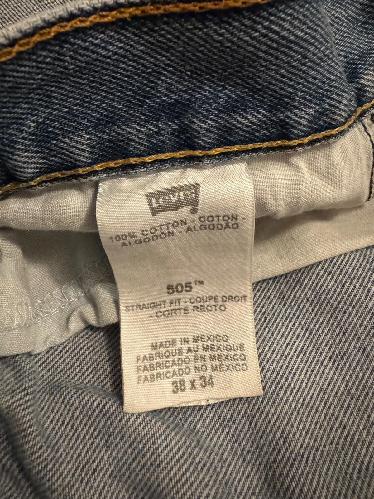 Vintage Mens Levis 505 Jeans Straight Fit 38/34