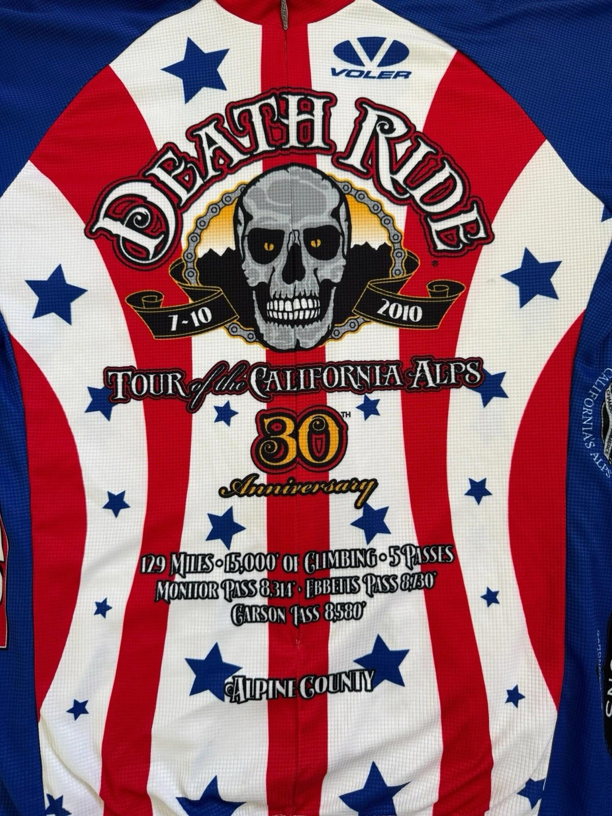 Voler California Death Ride 30 Anniversary Cycling Biking Shirt Raglan Jersey