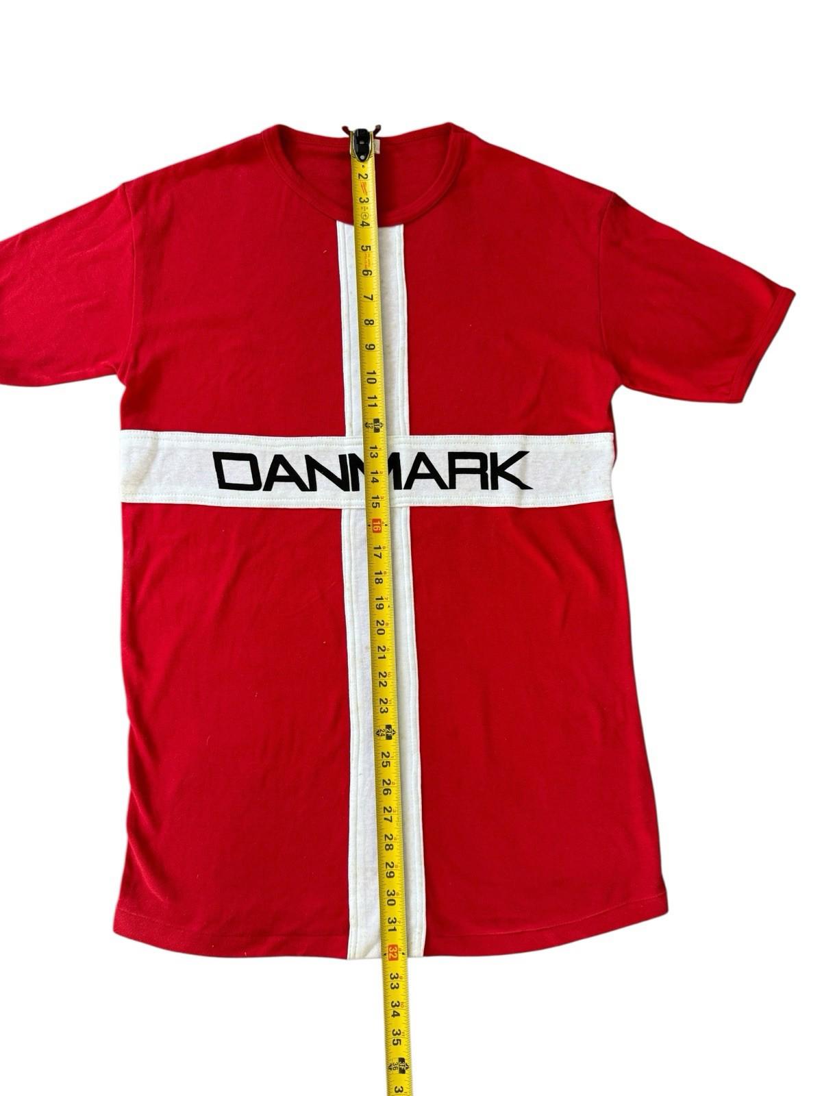 Vintage Danmark Flag Denmark Cotton Long Sleeve Shirt Red XXL