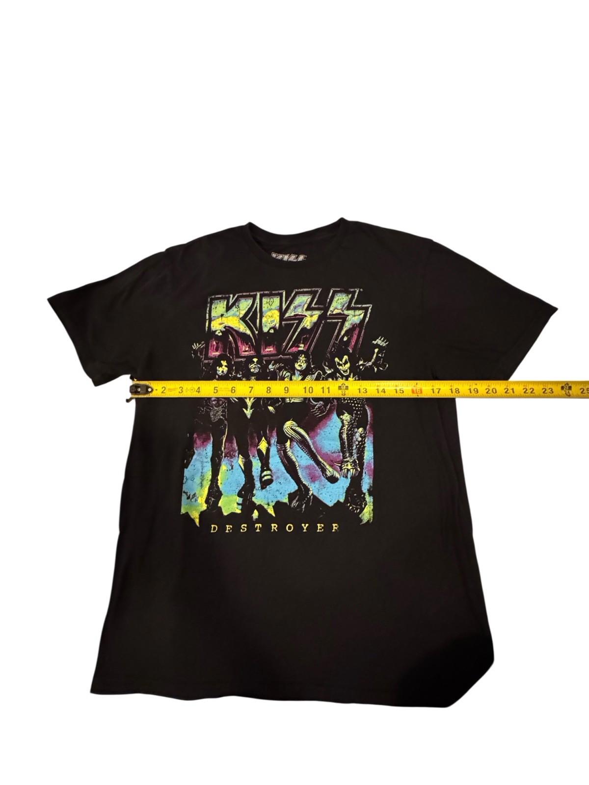 KISS Rock Music Tshirt T-Shirt Tee Shirt Mens M Rock-N-Roll Psychedelic Colors