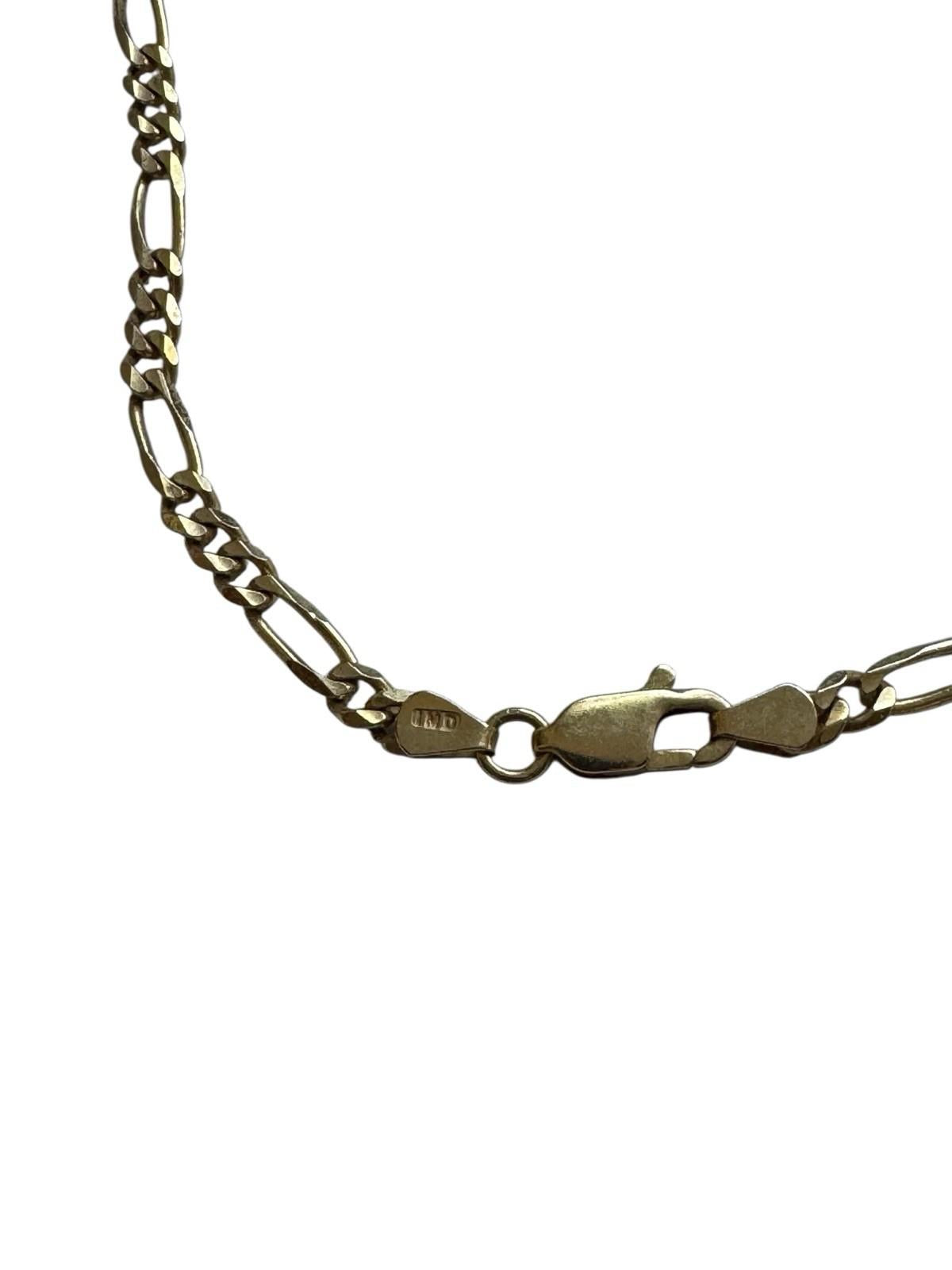 14k Yellow 585 Gold Figaro Link Chain Necklace 20” 13.31g Vintage Estate