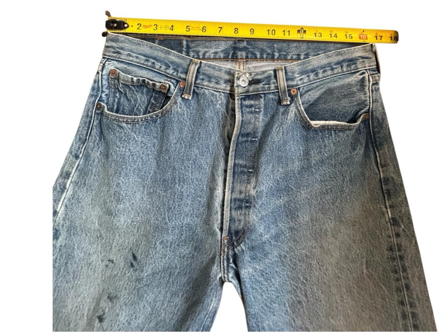 Vintage Mens Levis 501 Button Jeans Fly 35 x 32