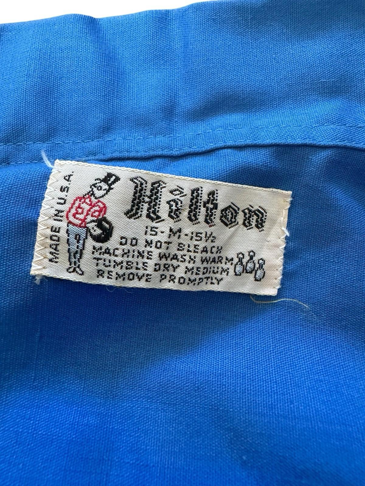Vintage Hilton Bowling Shirt CUNHA CLASSIC AJBC Coach Patch California Medium