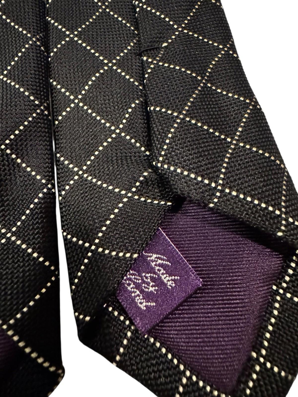HANDSOME SOPHISTICATED RALPH LAUREN PURPLE LABEL SILK TIE HAND MADE IN ITALY