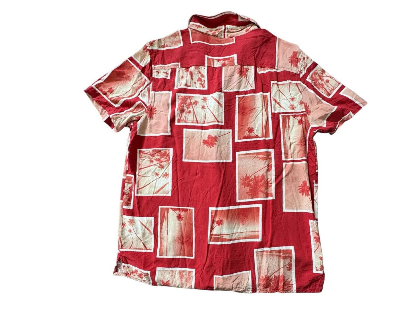 Goodfellow and Co Hawaiian Shirt Size Small Red Palm Trees