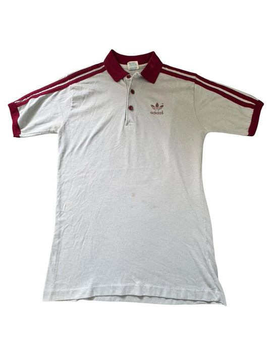 Vintage Adidas Short Sleeve Polo Gray Shirt Size Medium