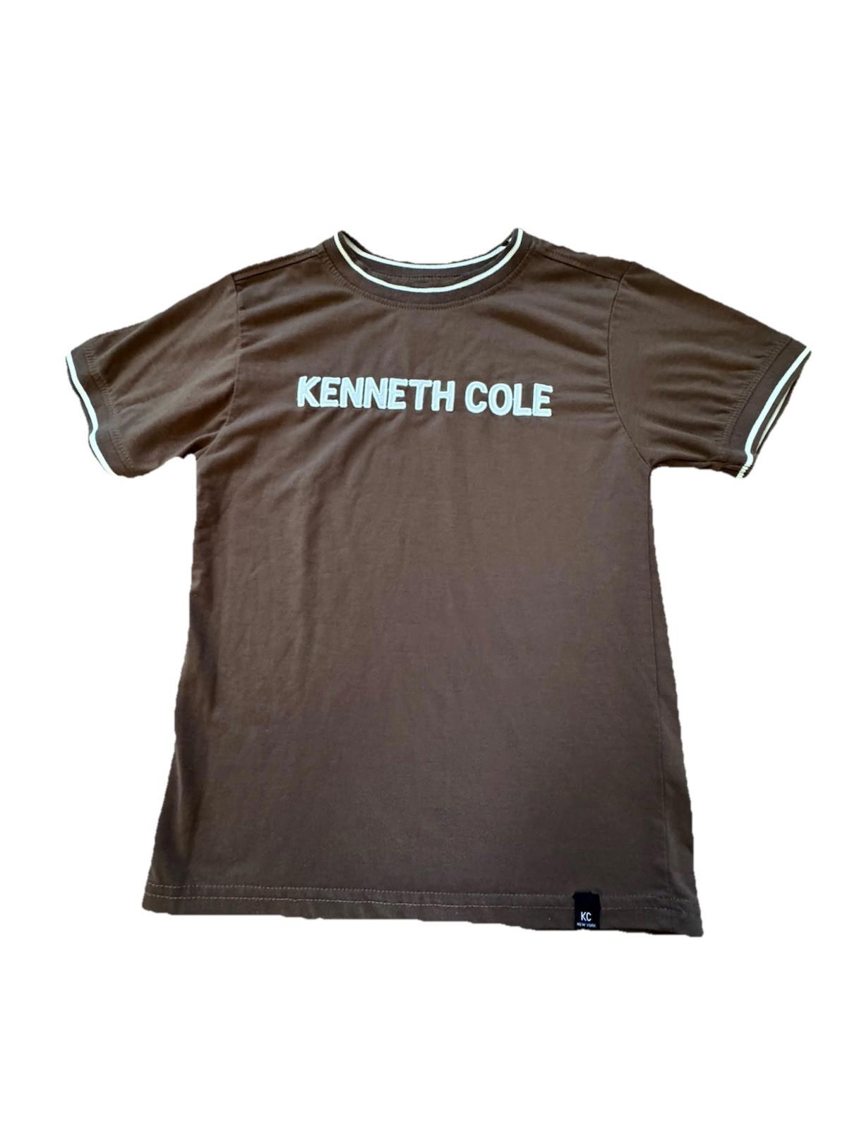 Kenneth Cole New York T-Shirt Kids Young Adult Tee Logo TShirt Brown Size 7