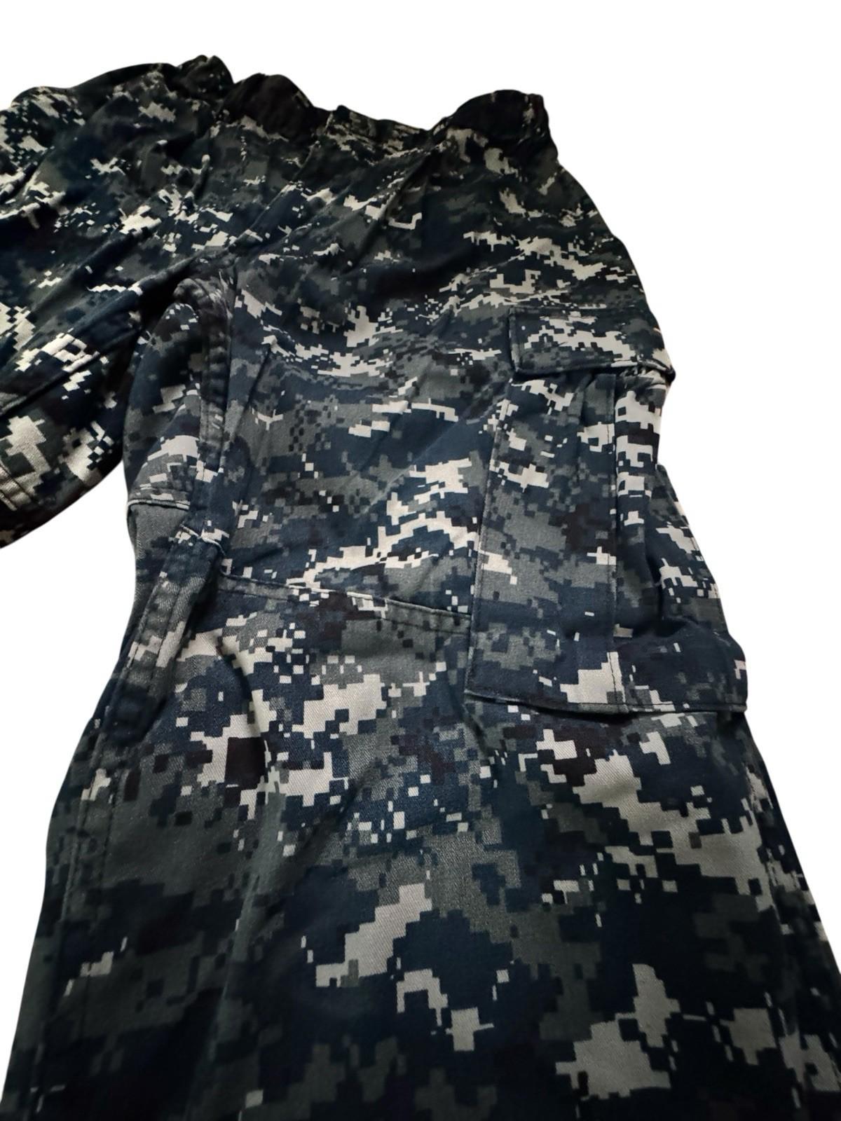 Mens Military Surplus Blue Camouflage BDU Pants Small
