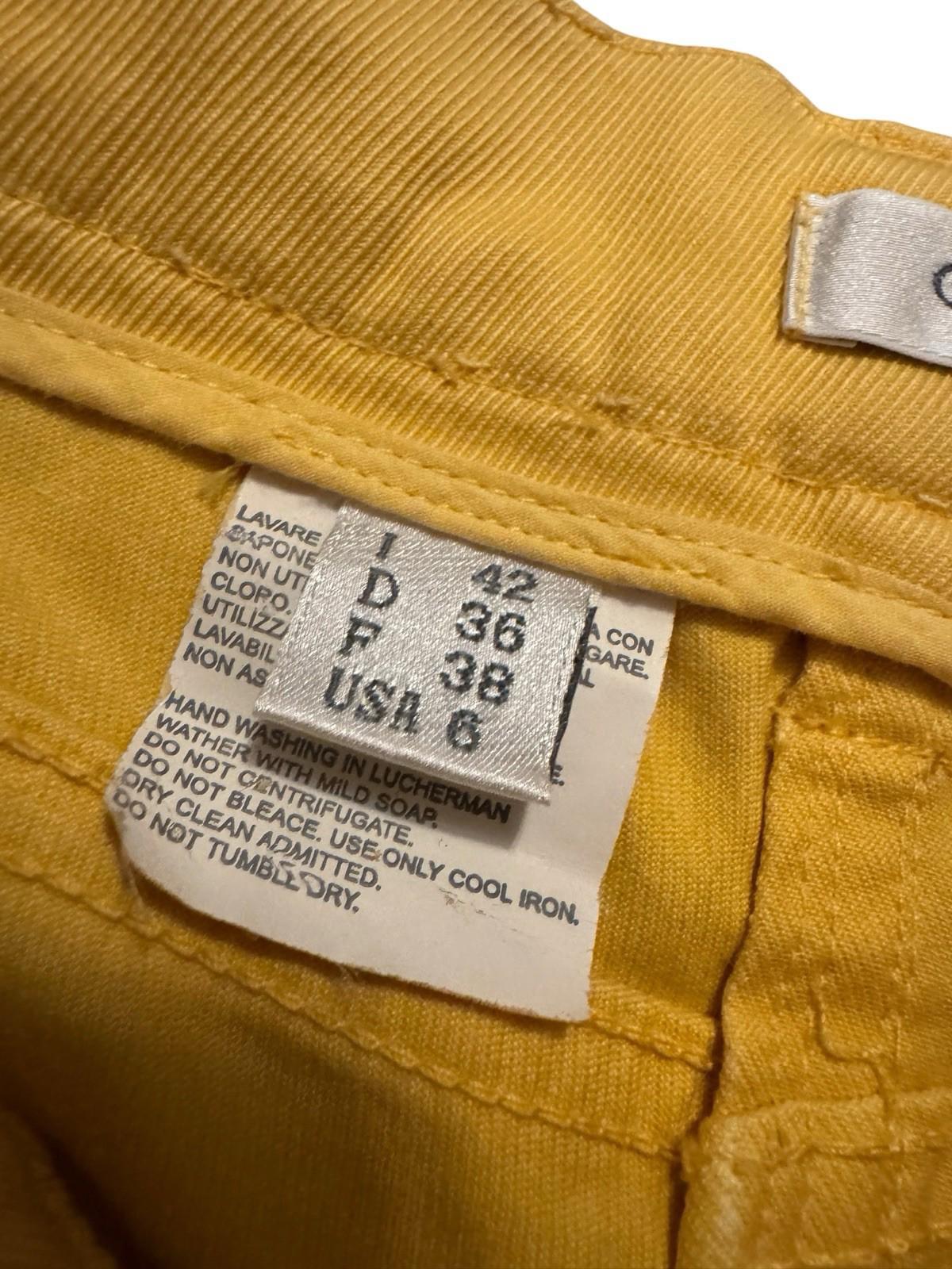 Gunex Italian Jeans Yellow Womens Size 42 Italy 6 US