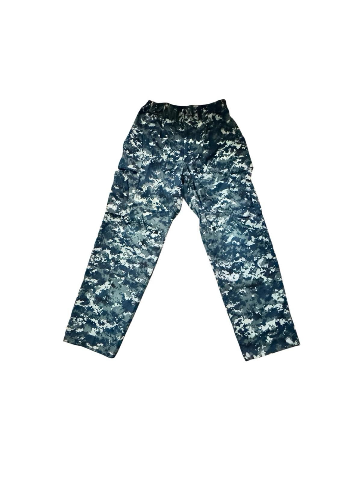 Mens Military Surplus Blue Camouflage BDU Pants Small