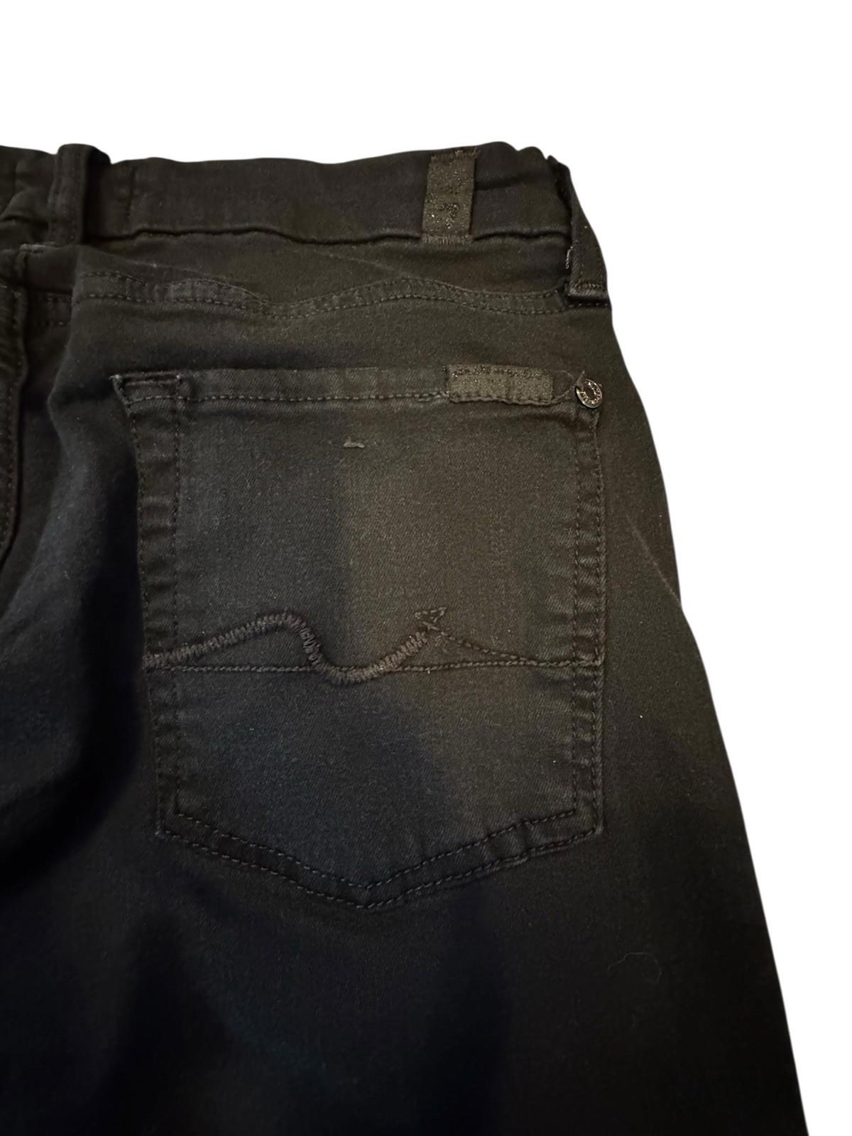 7 For All Mankind Jeans Womens Black Kimmie Bootcut Stretch Size 28 Excellent