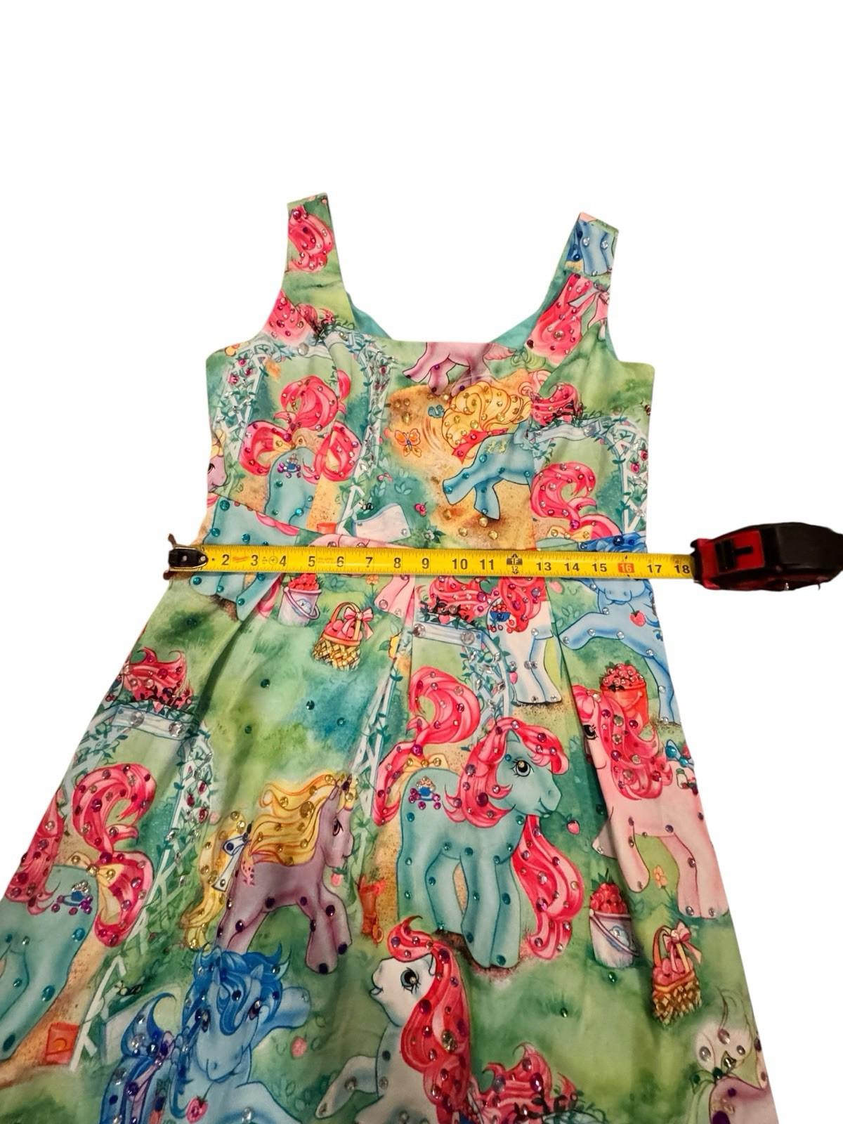 Iron Fist BEDAZZLED My Little Pony Dolls Mini Dress Colorful Drag Kawaii OOAK XL