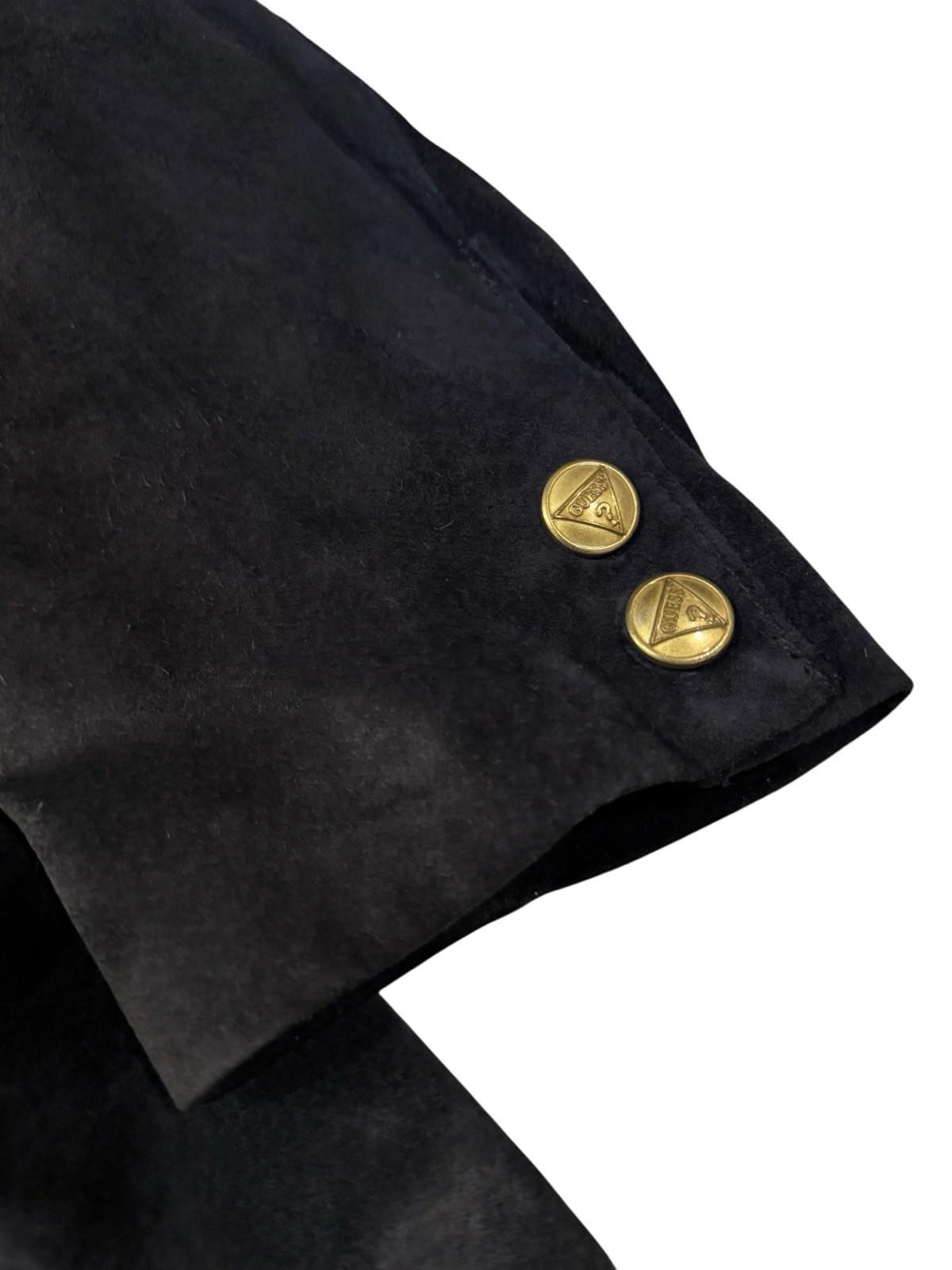 Guess Mens Leather Coat Blazer George's Marciano Suede Smoker's Jacket Large