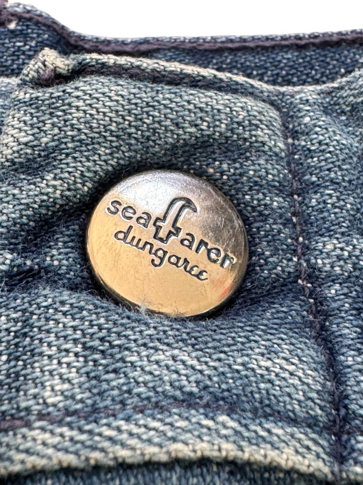 1970’s Seafarer Dungarees Vintage Denim Bell Botton Navy Jeans Size 28x24