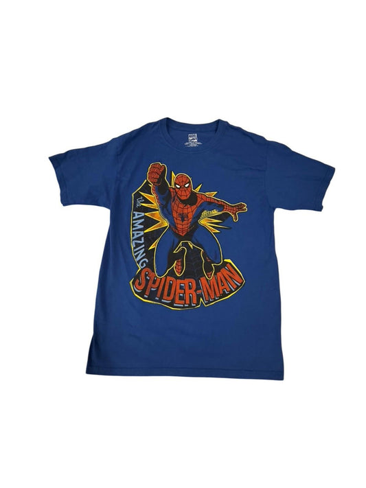 Marvel Spiderman Blue Tshirt Comic Movie T-Shirt Tee Shirt Mens M Spider-Man