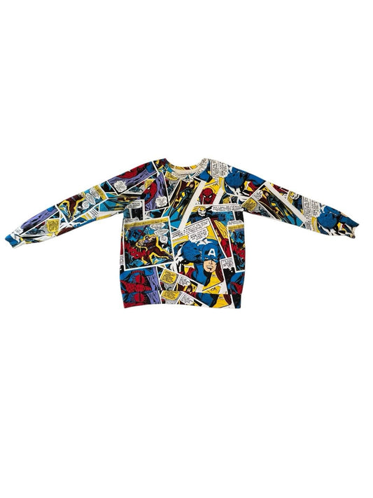 Marvel Comic Strip Long Sleeve Shirt Comic Book Size Medium