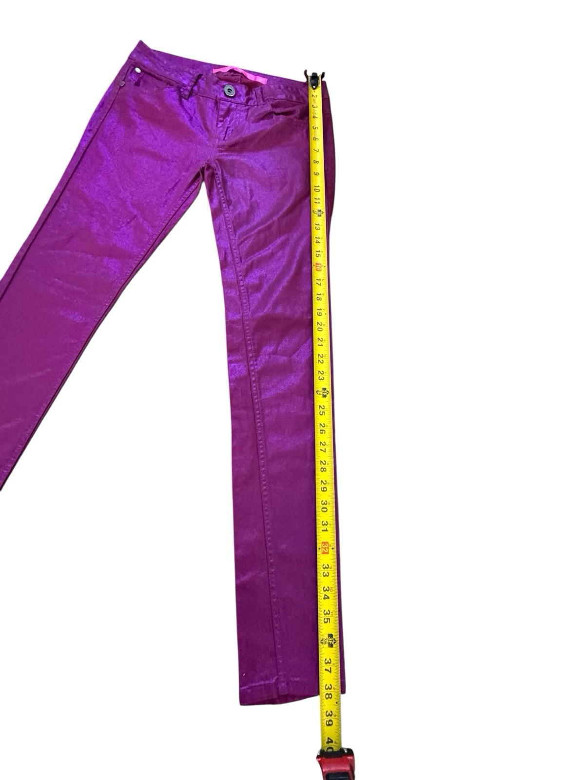 Tinseltown Denim Couture Women's Fuchsia Dark Pink Jeans Pants Size 3 Halloween