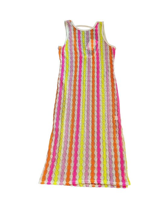 Vintage Y2K Fluorescent Colors Sleeveless Dress Miken Macys Hippy BNWT