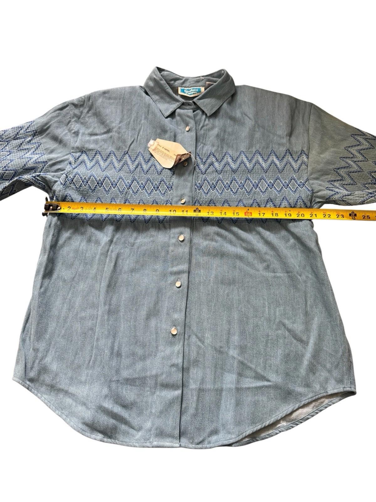 Vintage Southwest Canyon Unisex Long Sleeve Button Down RODEO Shirt Large
