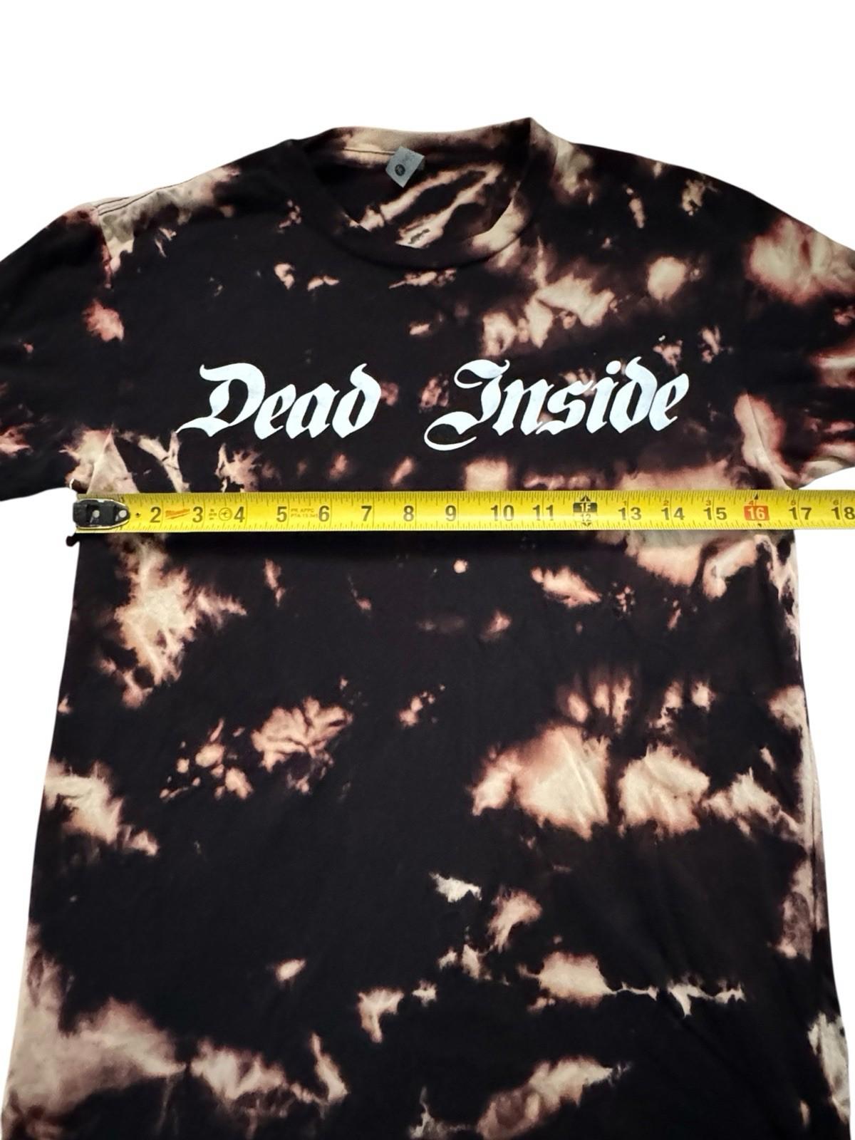 Eclipse Acrylic Dead Inside Tie Dye Tee Black Small