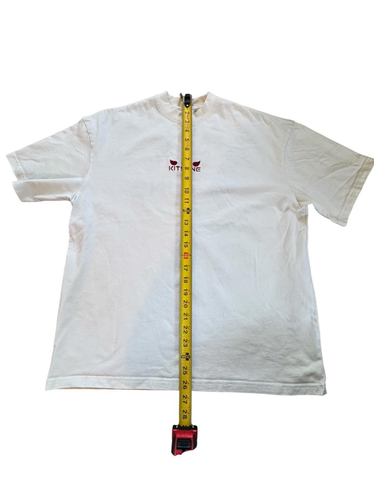 Japanese KITSUNE Heavy White 100% Cotton Mens TShirt Check Dimensions XS