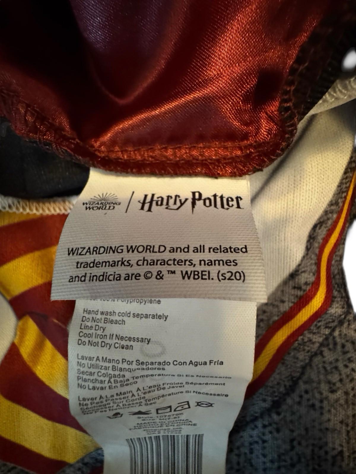 Harry Potter Child Children's Teen Halloween Costume Cape Hood Shirt